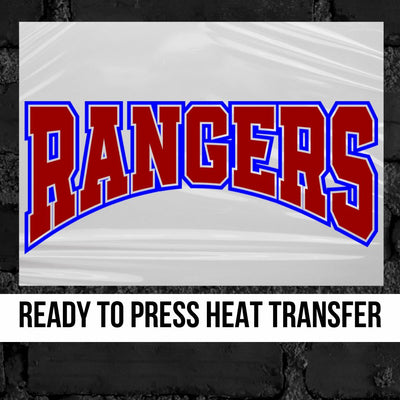 Rangers Arched Word DTF Transfer