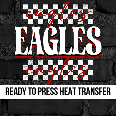 Eagles Checkered DTF Transfer