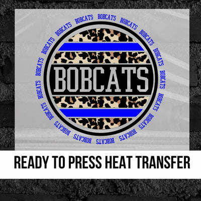 Bobcats Leopard Circle DTF Transfer