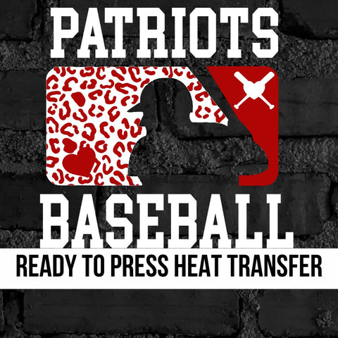Patriots Leopard Baseball Man Transfer
