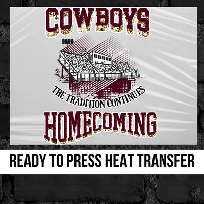 Cowboys Homecoming The Tradition Continues DTF Transfer