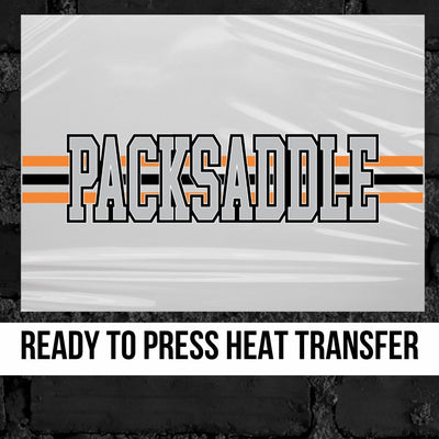 Packsaddle Word with Lines DTF Transfer