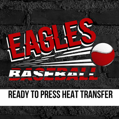 Eagles Baseball Angled DTF Transfer