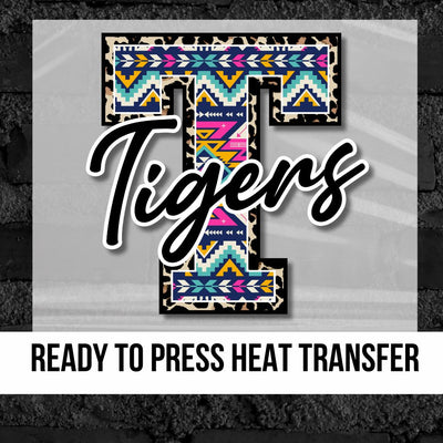 Tigers Aztec Letter DTF Transfer
