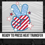 Patriotic Peace Sign DTF Transfer