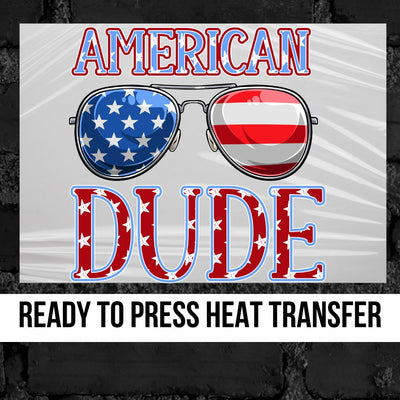 American Dude Sunglasses DTF Transfer