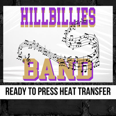 Hillbillies Band Music Notes DTF Transfer