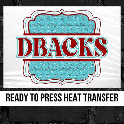 DBacks Bracket DTF Transfer