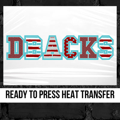 DBacks Mascot Word DTF Transfer