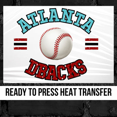 Atlanta DBacks Baseball Circle DTF Transfer