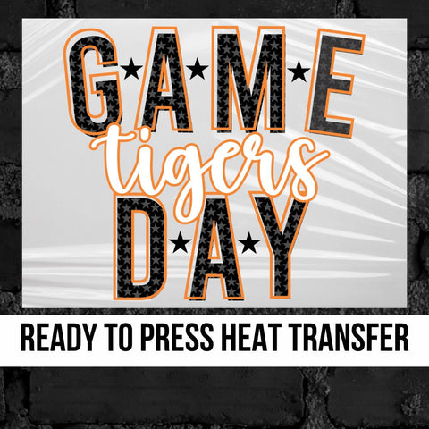 Game Day Stars Tigers DTF Transfer
