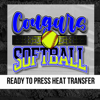 Cougars Softball DTF Transfer