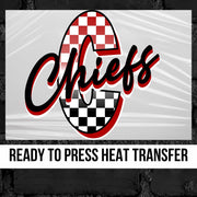 Chiefs Checkered Letter DTF Transfer