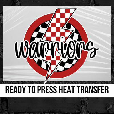 Warriors Checkered Circle Retro DTF Transfer