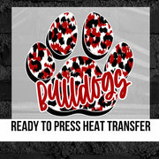 Bulldogs Paw Print DTF Transfer