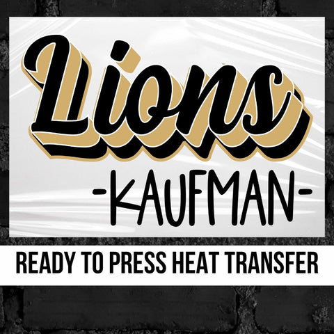 Lions Kaufman Retro DTF Transfer