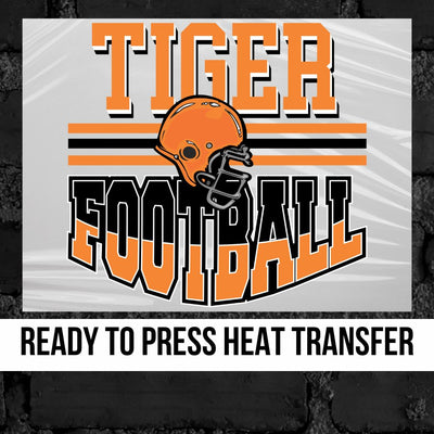 Tigers Football Helmet in Middle DTF Transfer
