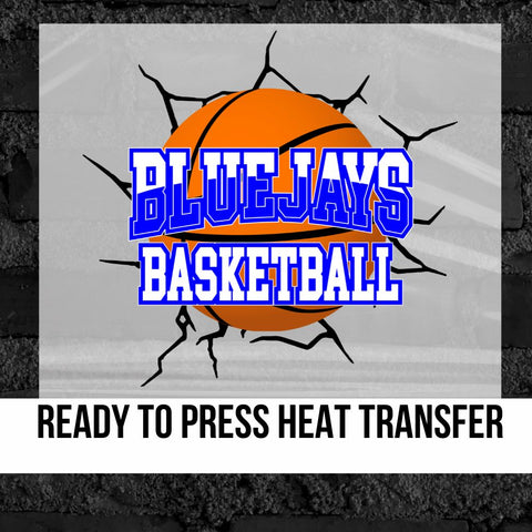 bluejays basketball dtf transfer_tshirt transfer_ready to press heat transfer_basketball iron on transfer_rustic grace
