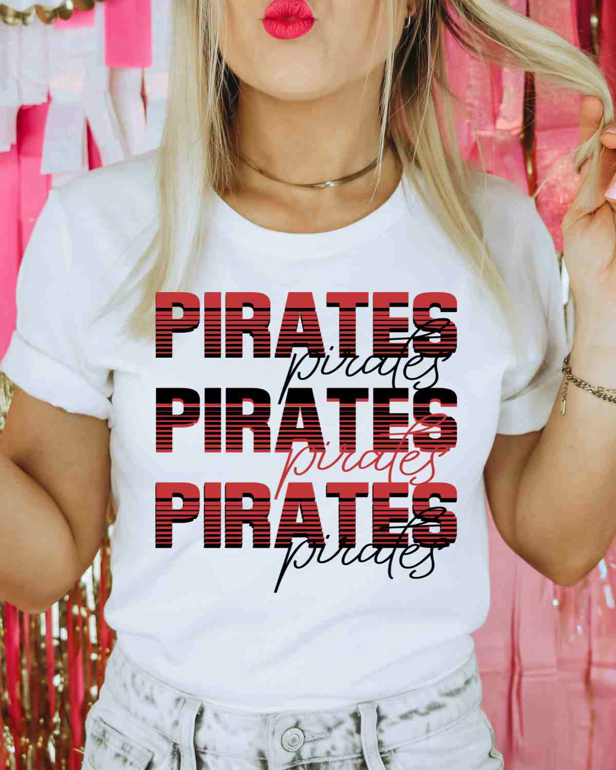 Pirates Sliced Lettering DTF Transfer