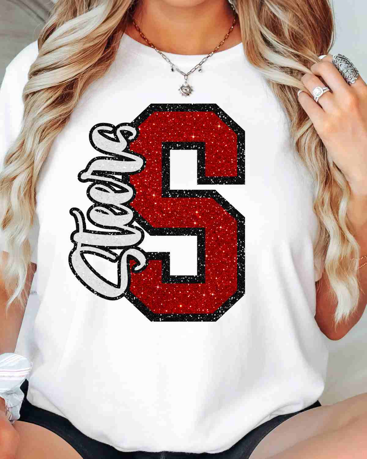 Steers Glitter Letter DTF Transfer