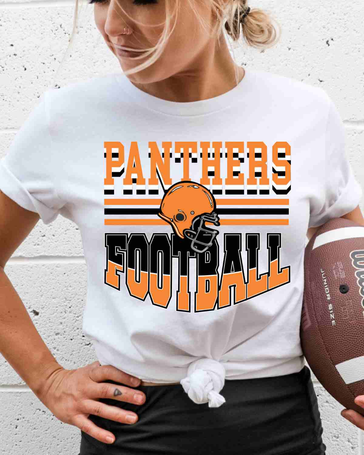 Panthers Football with Helmet DTF Transfer