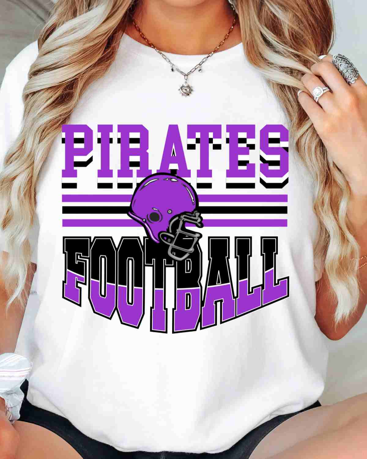 Pirates Football Helmet Middle DTF Transfer