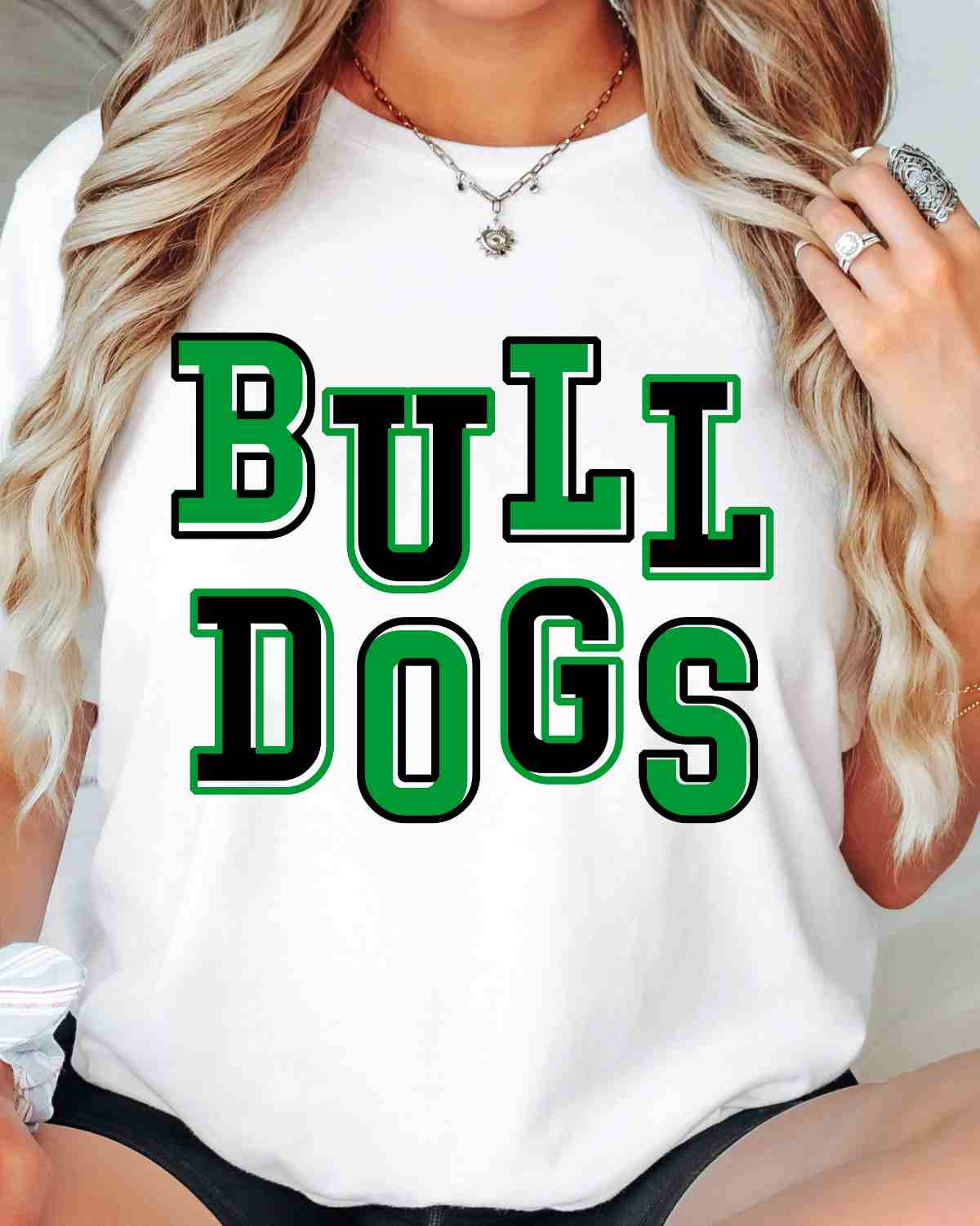 Bulldogs Offset Letters DTF Transfer