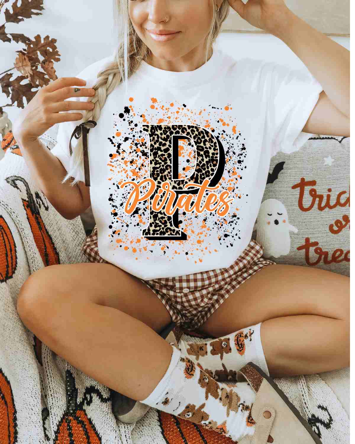 Pirates Letter Splatter DTF Transfer