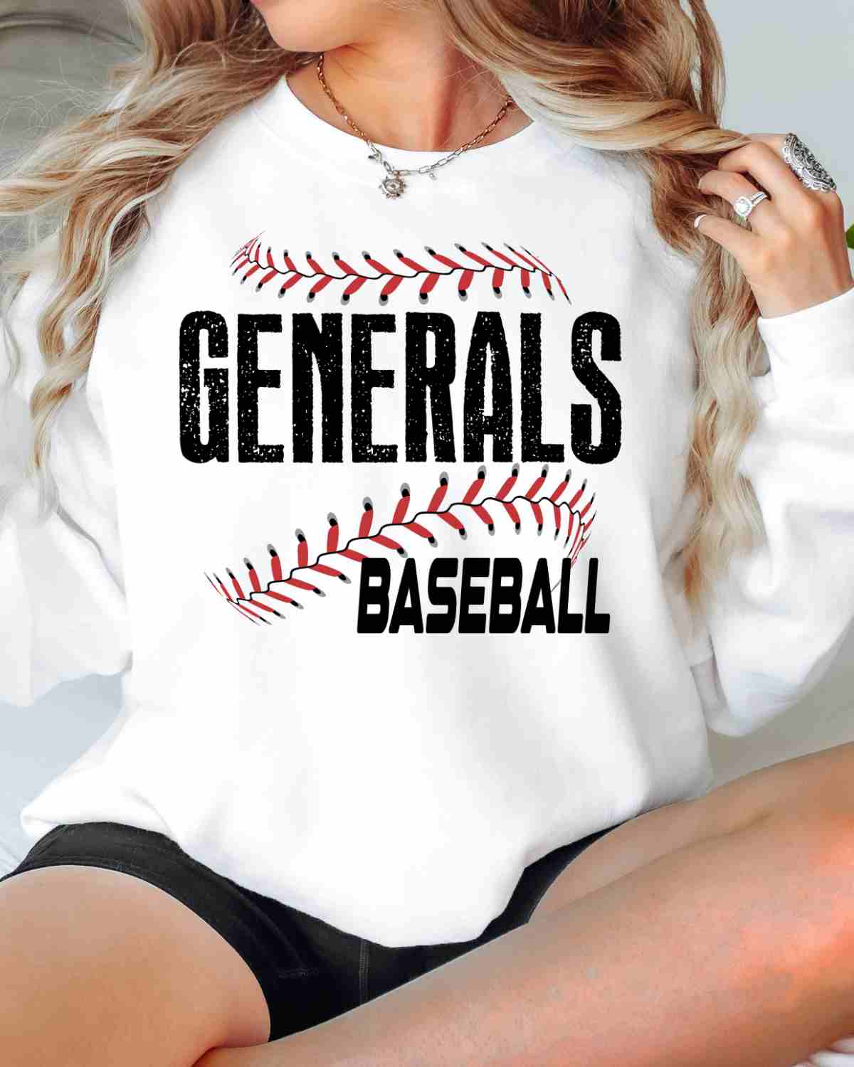 Generals Baseball Laces DTF Transfer