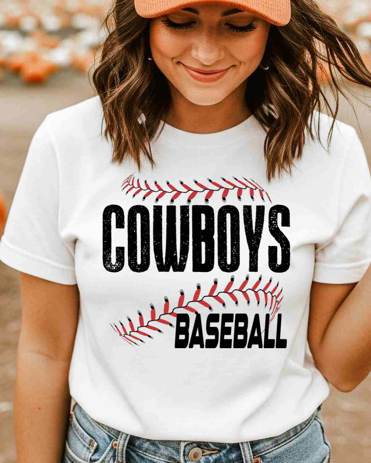 Cowboys Baseball Laces DTF Transfer