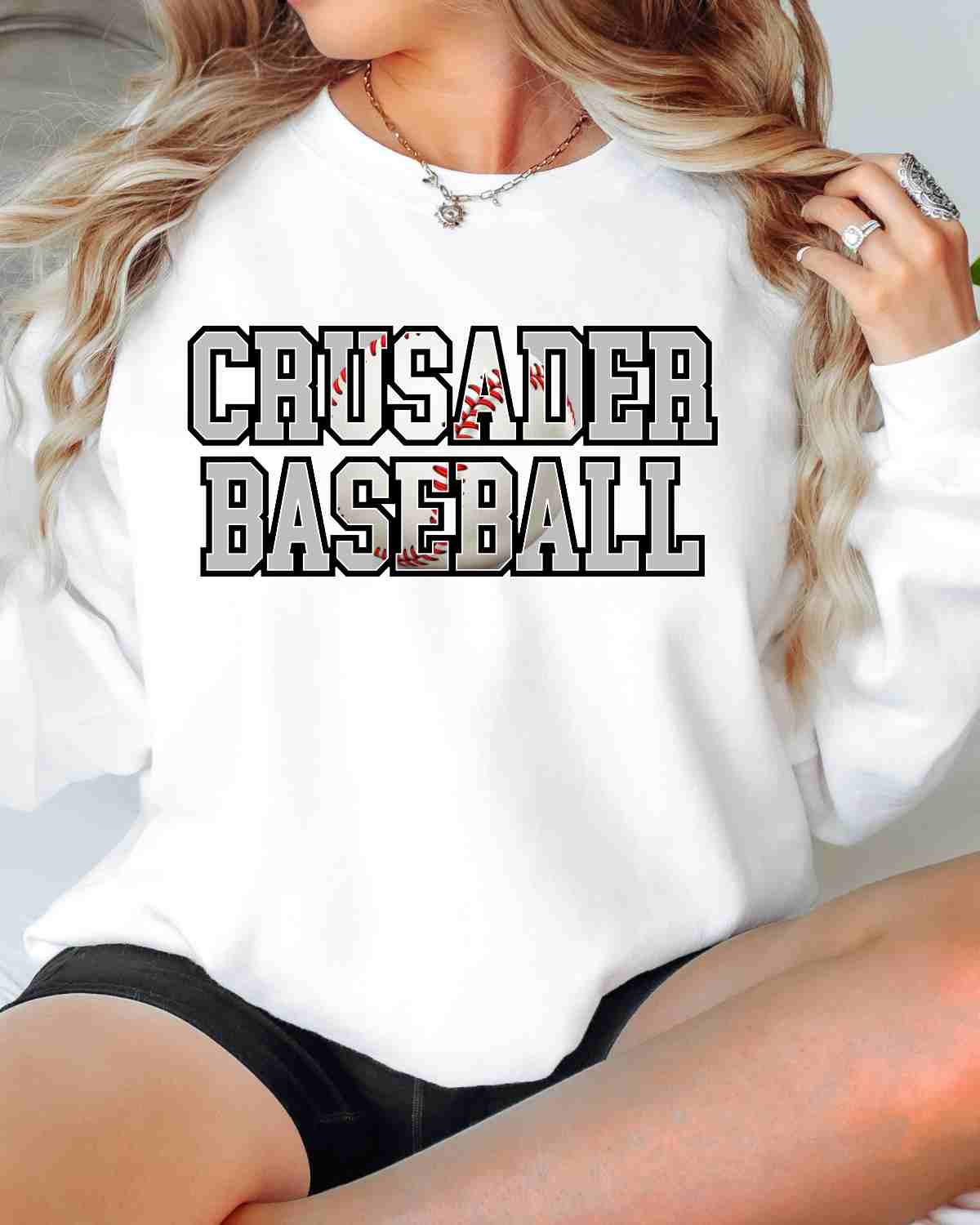 Crusader Baseball Words DTF Transfer - Rustic Grace Heat Transfer Company