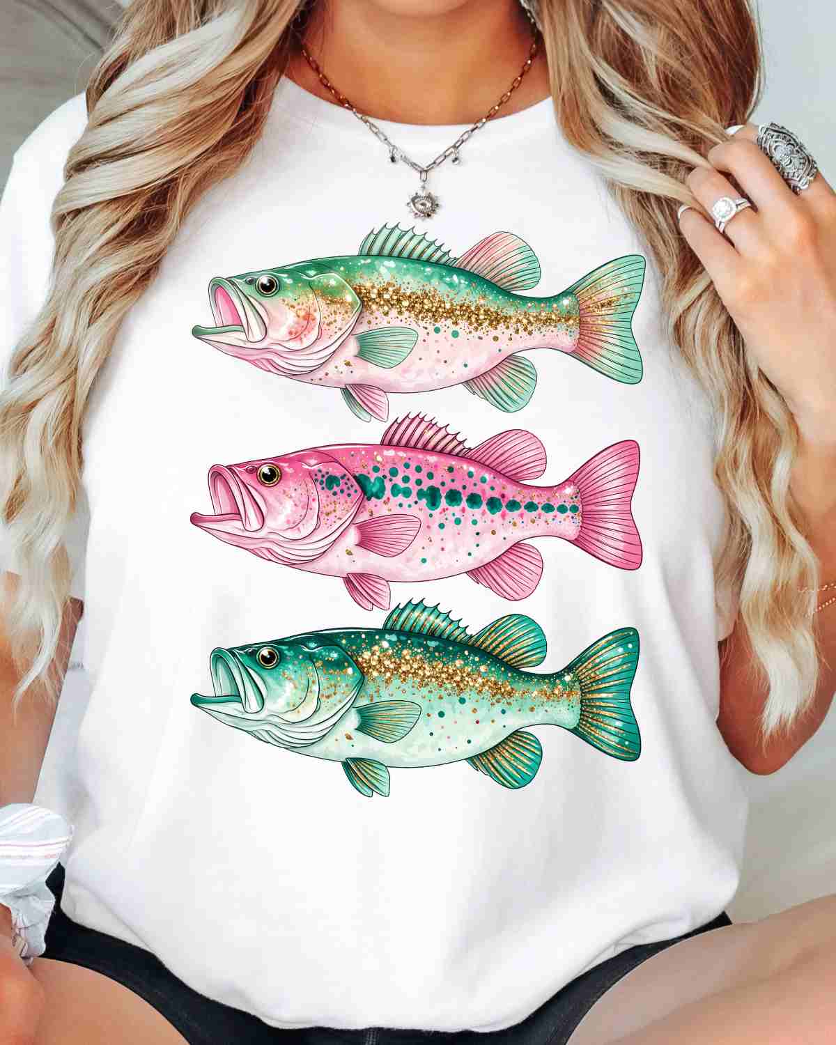 Preppy Pink Fish DTF Transfer - Rustic Grace Heat Transfer Company