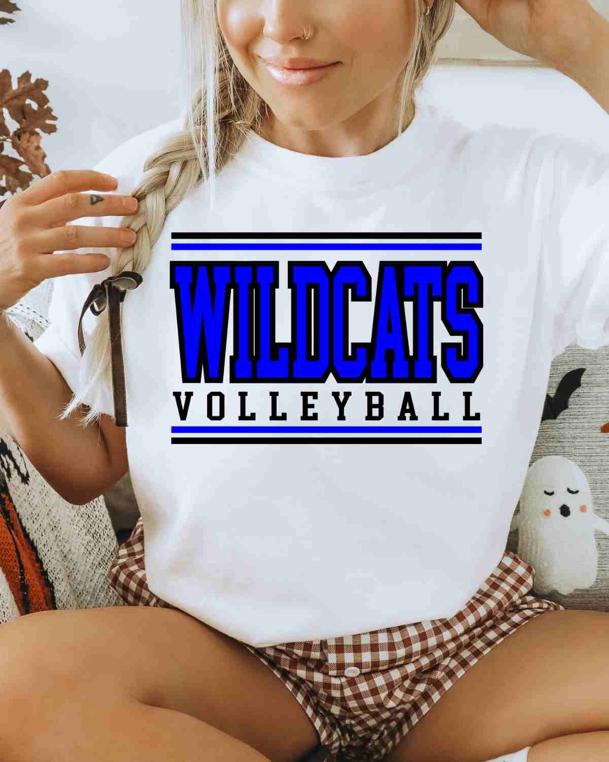 Wildcats Volleyball Stripes DTF Transfer - Rustic Grace Heat Transfer Company