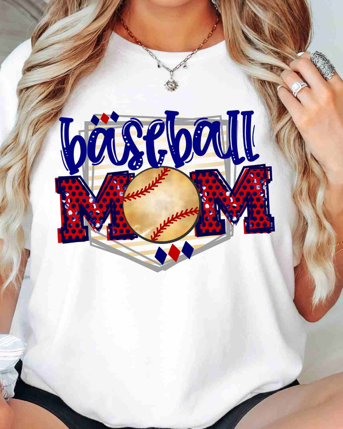 baseball mom gear Baseball Mom Home Plate DTF Transfer