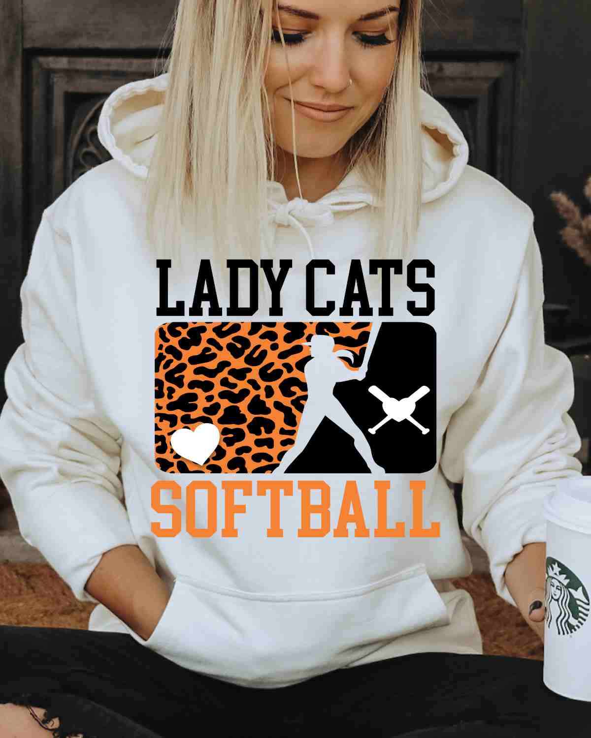 Lady Cats Softball Leopard Player DTF Transfer