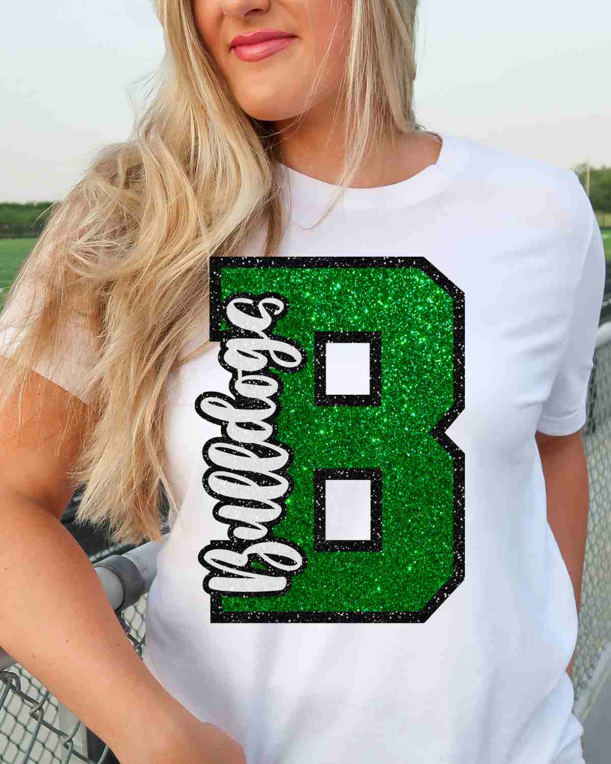 Bulldogs Glitter Letter DTF Transfer
