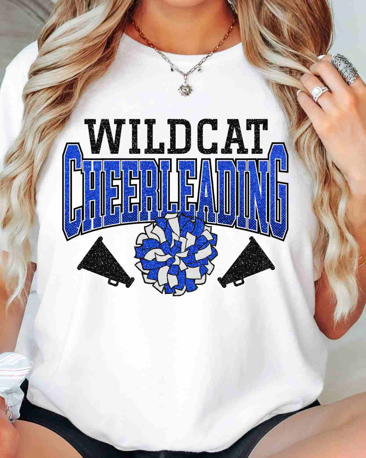 Wildcats Cheerleading Pom DTF Transfer - Rustic Grace Heat Transfer Company
