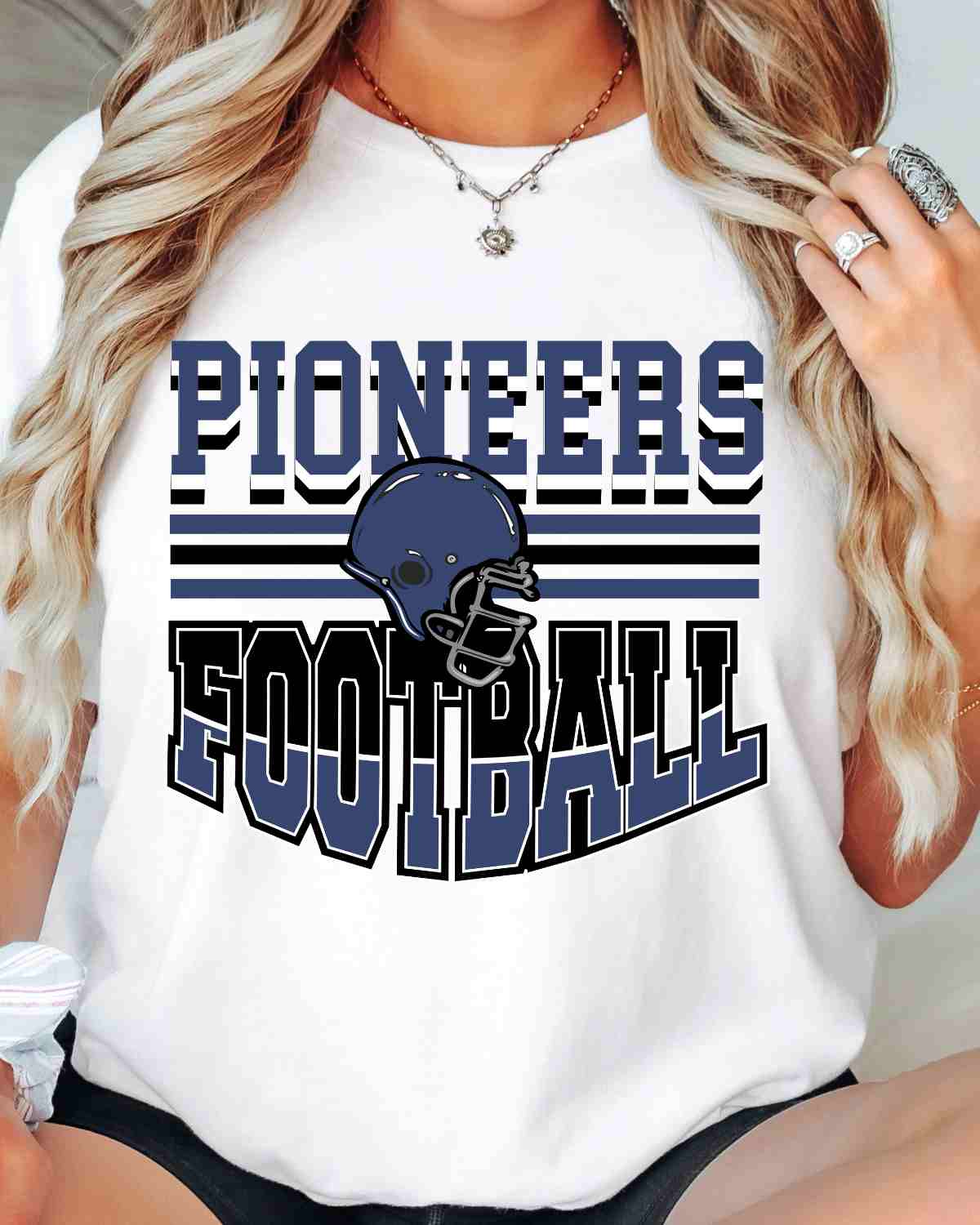 Pioneers Football Helmet Middle DTF Transfer