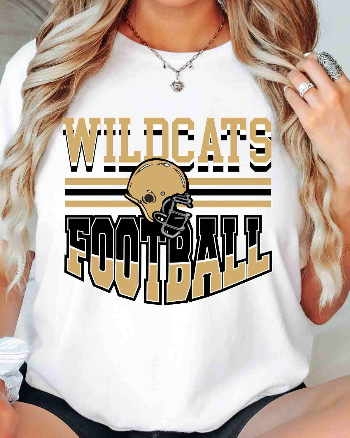 Wildcat Football with Helmet DTF Transfer