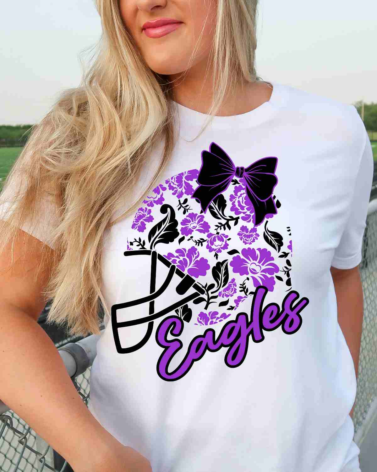 Eagles Floral Football Helmet DTF Transfer