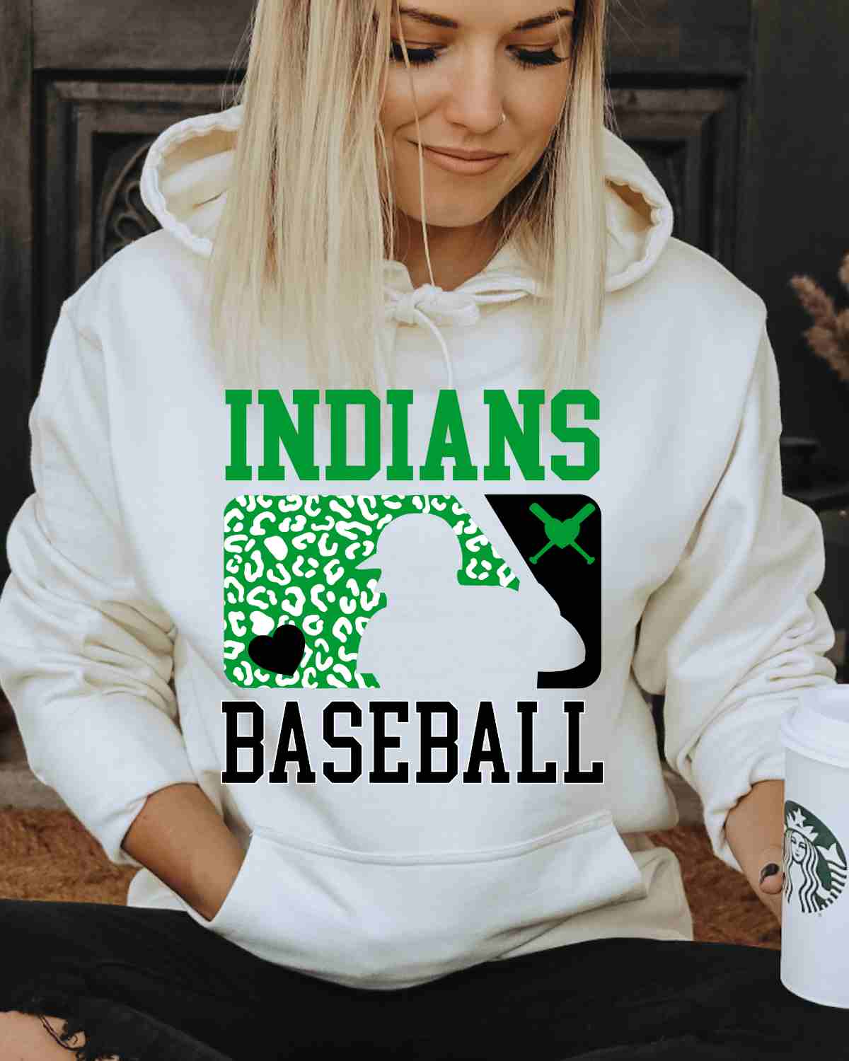 Indians Baseball Leopard Man DTF Transfer - Rustic Grace Heat Transfer Company
