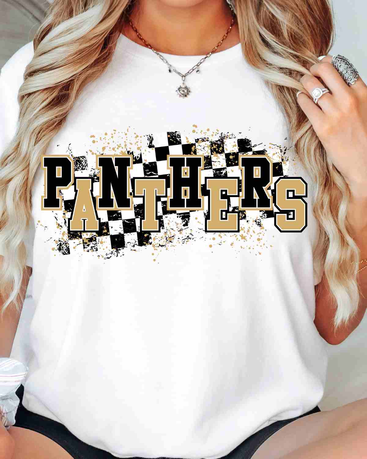 Panthers Checkered Swash DTF Transfer