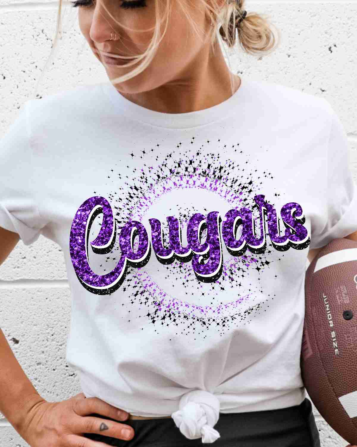 Cougars Swirl DTF Transfer