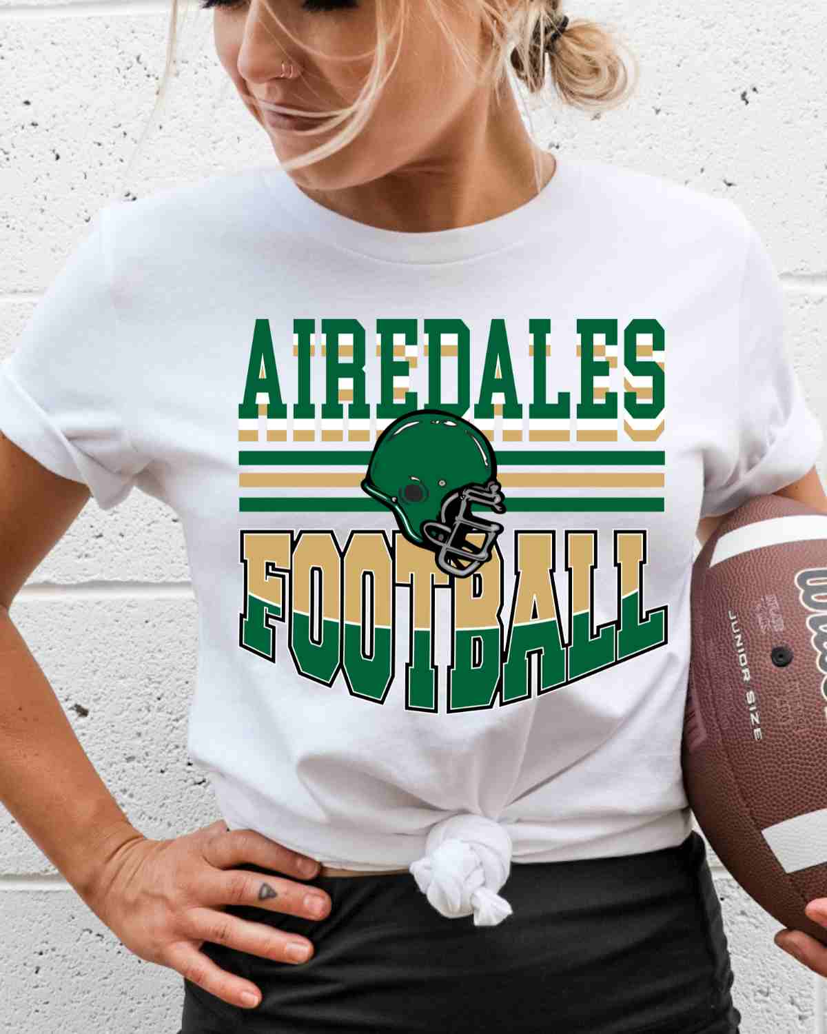 Airedales Football Helmet Middle DTF Transfer