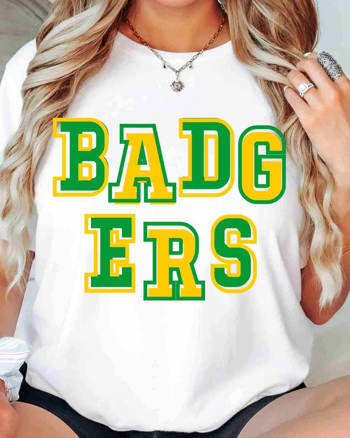 Badgers Offset Letters DTF Transfer
