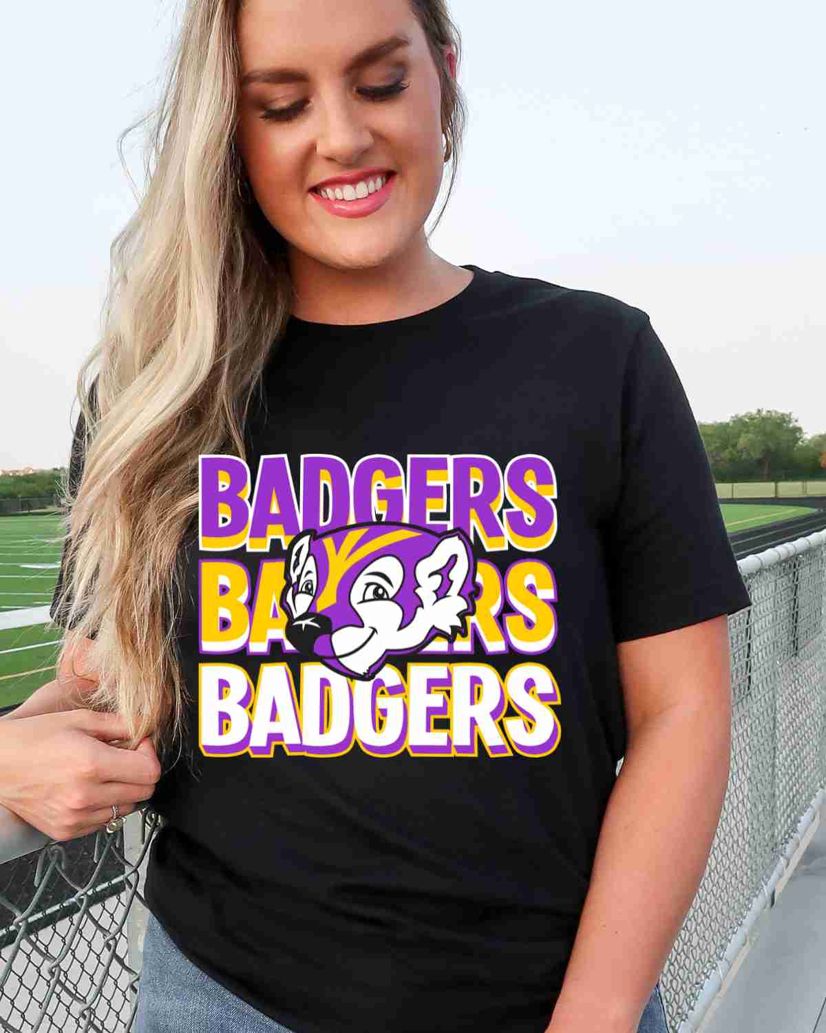 Badgers Repeating Mascot Logo DTF Transfer