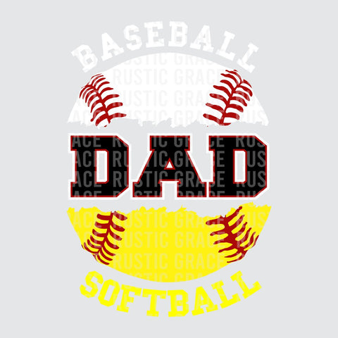 Softball Baseball Dad Digital Download