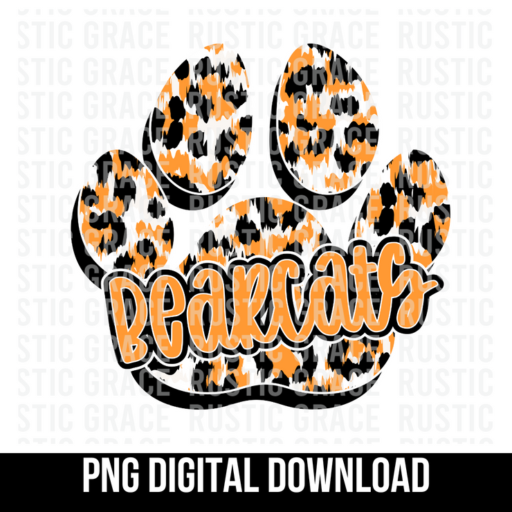 Bearcats Paw Print Digital Download