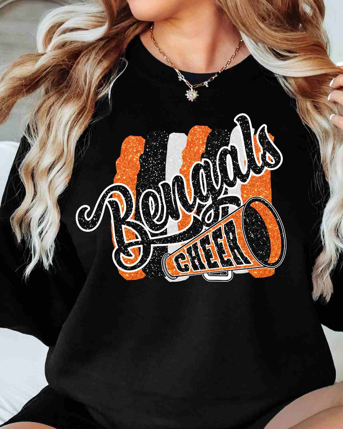 Bengals Cheer Megaphone Swash DTF Transfer