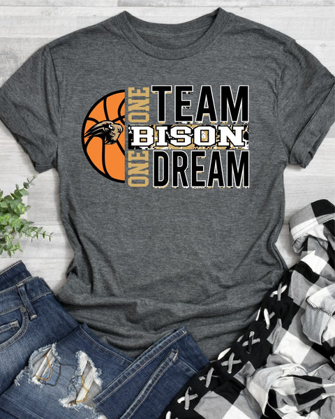 One Team One Dream Bison Basketball DTF Transfer